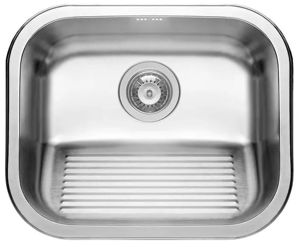 Lavello sottotop 1 vasca in inox argento PYRAMIS Laundry L 45 x L 55 cm