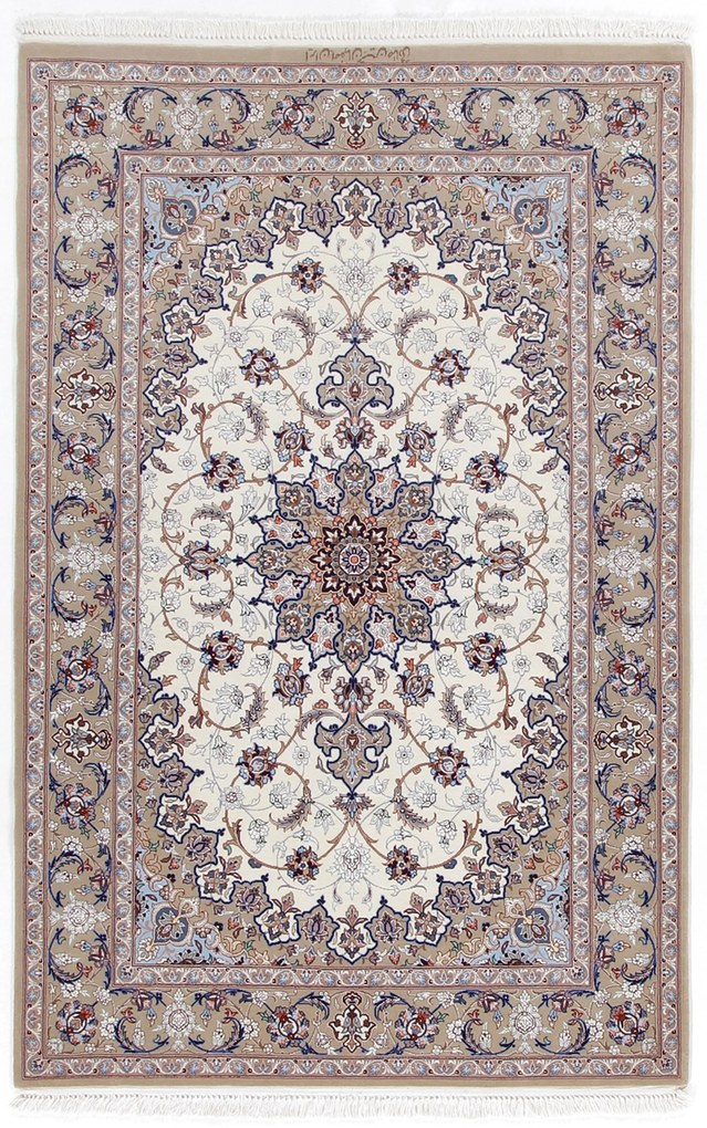 Isfahan Tappeto 110 x 170 (Iran) Annodato A Mano