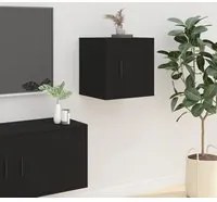 Mobile Porta TV a Parete Nero 40x34,5x40 cm 816642