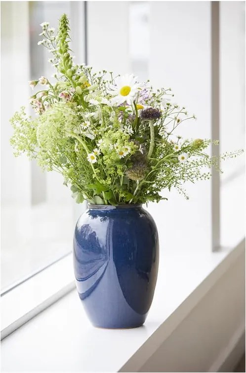 Vaso blu scuro in gres (altezza totale 25 cm) Gastro Dark Blue – Bitz