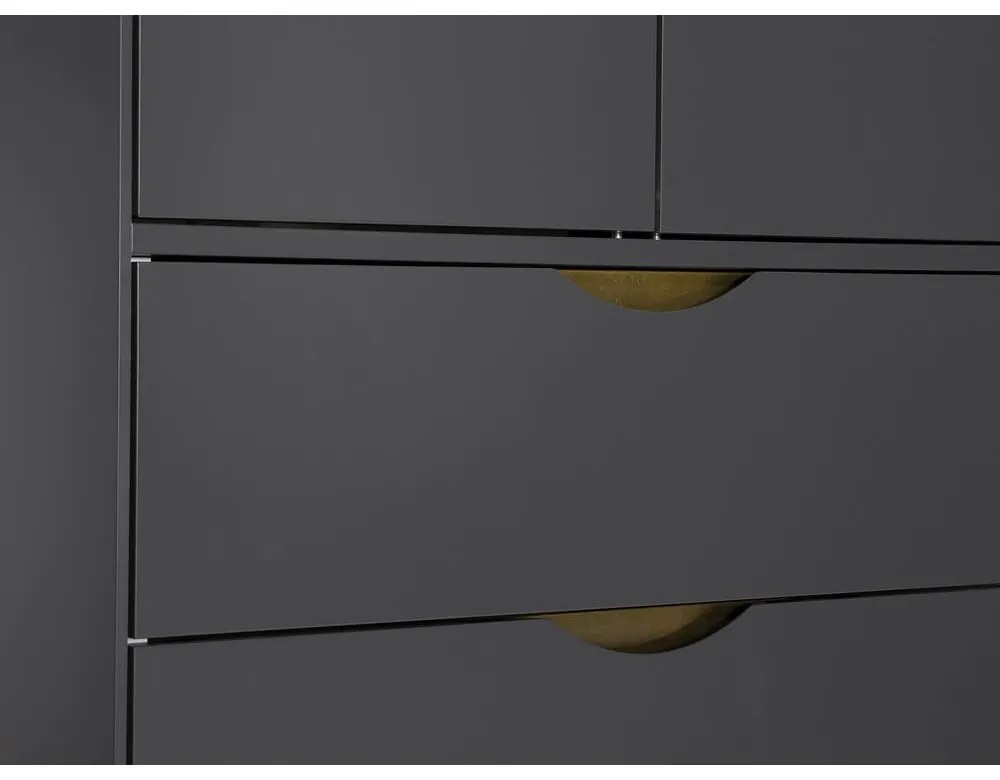 Armadio grigio scuro 80x195 cm Kobe - Woodman