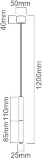 Open Design OR80841 - Lampada a sospensione su cavo SLIMI 1xG9/3,5W/230V bianco/oro