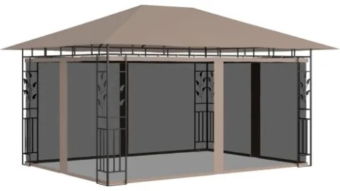 Gazebo con Zanzariera 4x3x2,73 m Talpa 180 g/m²