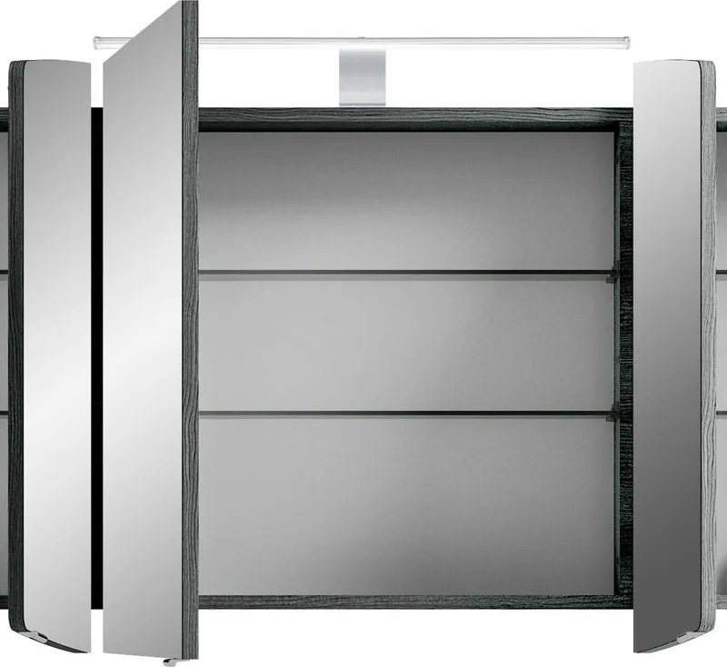 Specchio Contenitore Con Illuminazione Cassca PELIPAL nero L 120 x H 67 x P 17 cm