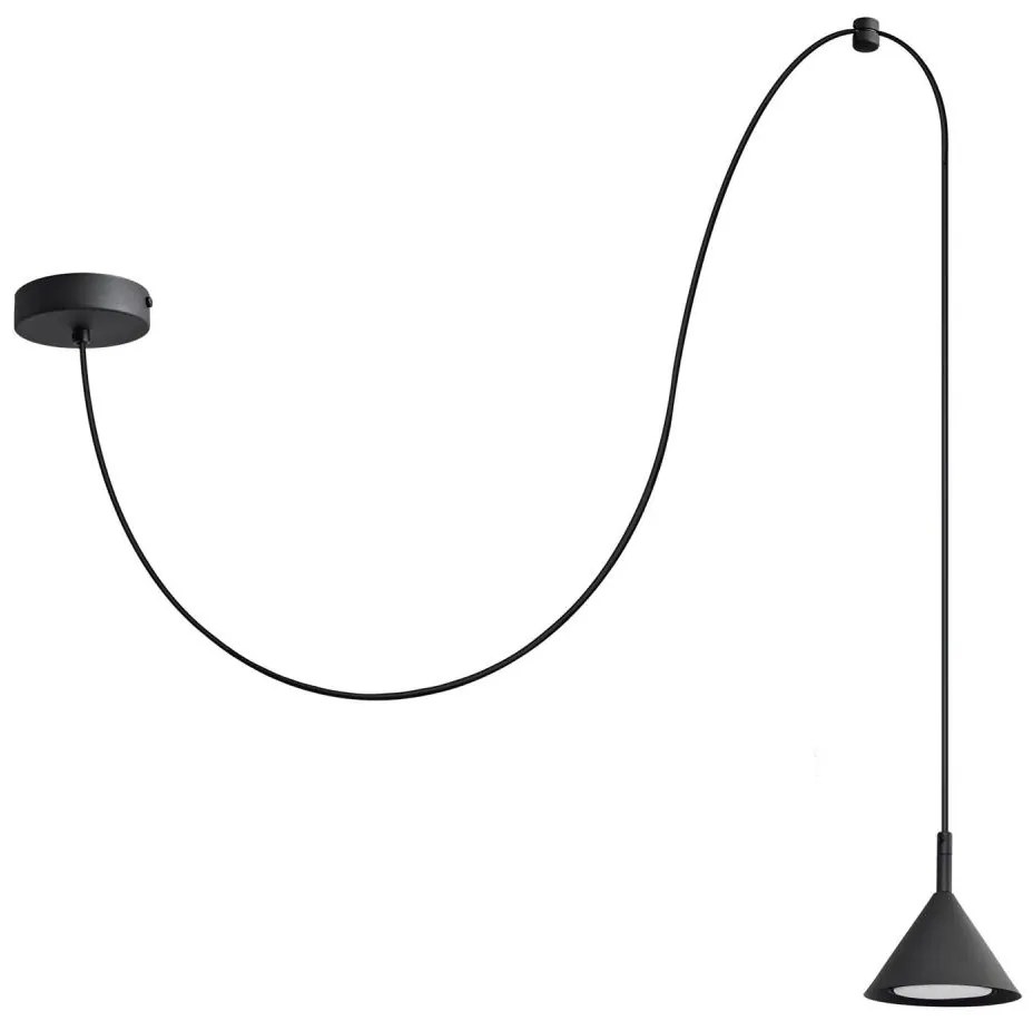 Lampadario a sospensione con filo ETNA 1xGX53/15W/230V nero