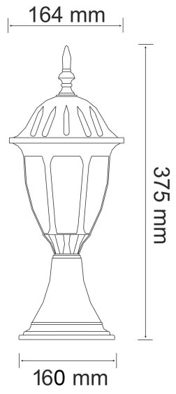 Lampada LED da esterno FLORENCJA 1xE27/10W/230V IP43