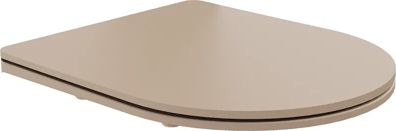 Mexen sedile a caduta lenta slim, duroplast, cappuccino opaco - 39740064