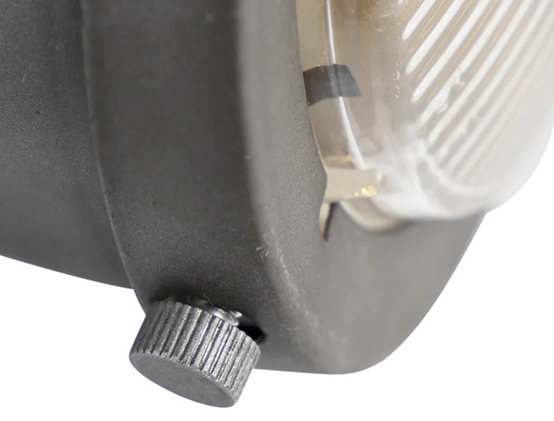 Faretto industriale in acciaio con legno orientabile a 4 luci - Emado