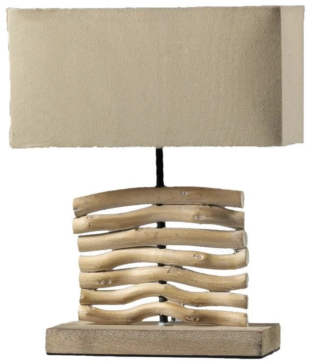 Lampada da tavolo LAMP TAV MARICA LEGNO cotone E27