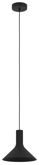 Eglo 390218 - Lampadario a sospensione con filo MORESCANA 1xE27/28W/230V nero