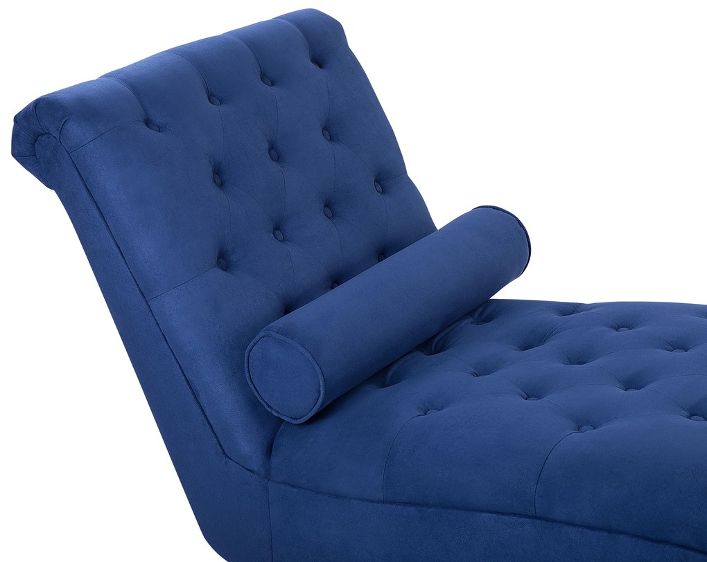Chaise longue in tessuto blu MURET Beliani