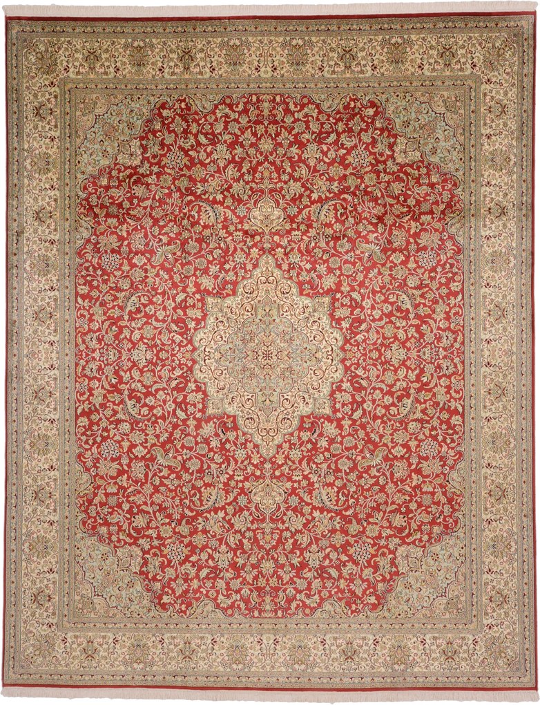 Cashmere Silk Tappeto orientale 310 x 250 (Indian) Annodato A Mano