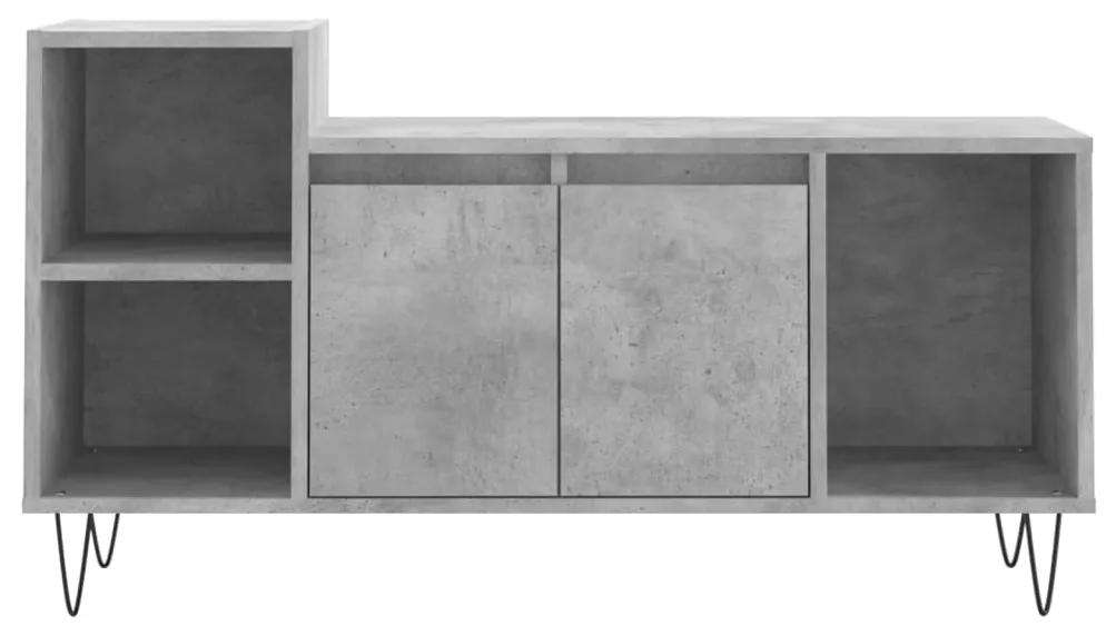 Mobile per tv grigio cemento 100x35x55 cm legno multistrato