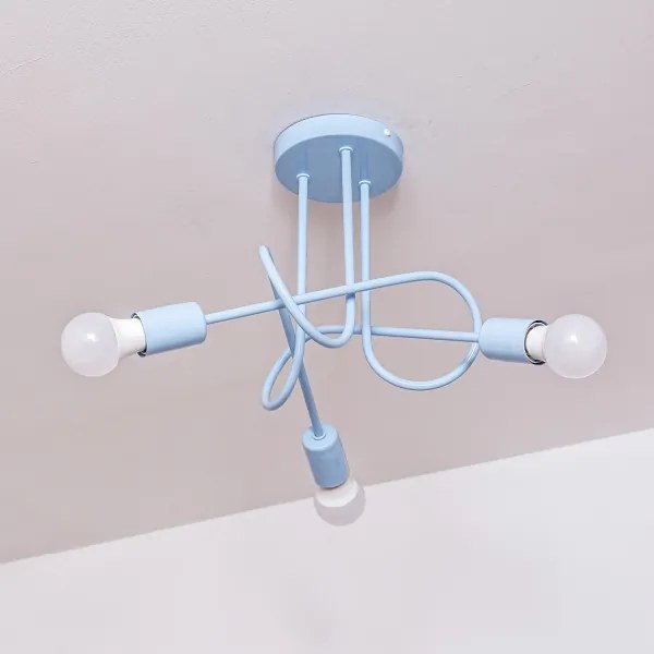 Plafoniera OXFORD 3xE27/15W/230V blu