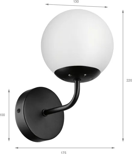 Brilagi - Lampada da parete MALIVA 1xE14/15W/230V nero/bianco