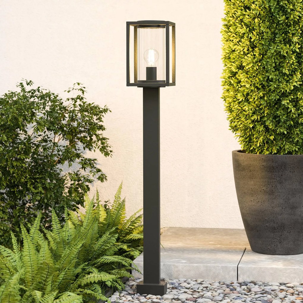 Lampioncino da giardino Ferda Lucande, dimmerabile, Nero, Alluminio, Moderno, Lampada da esterni