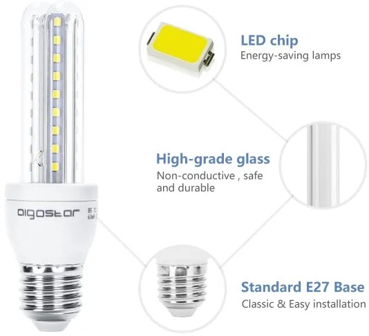 Lampadina LED B5 E27/8W/230V 6500K - Aigostar