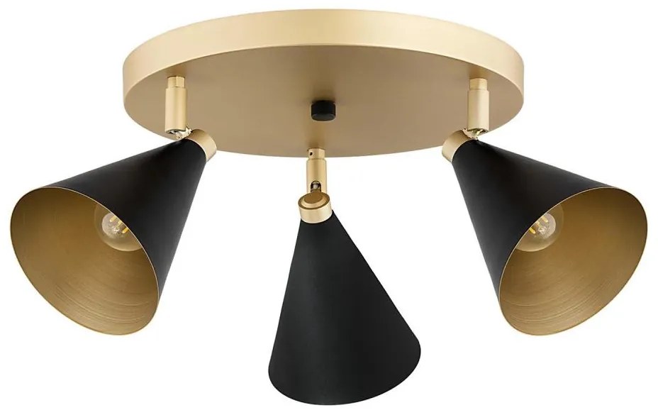 Argon 6262 - Faretto LUCINDA 3xE14/7W/230V nero/oro