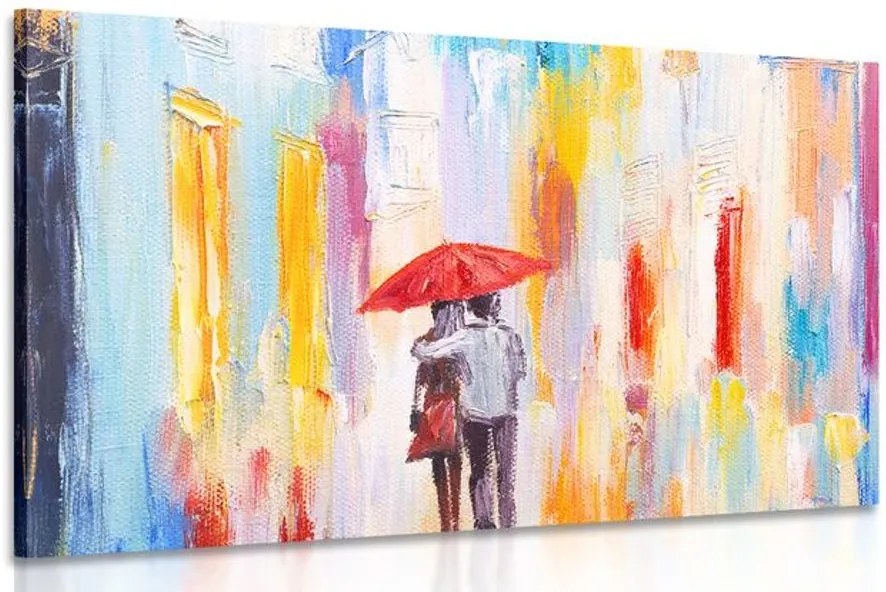 Stampa su tela – Passeggiata sotto la pioggia