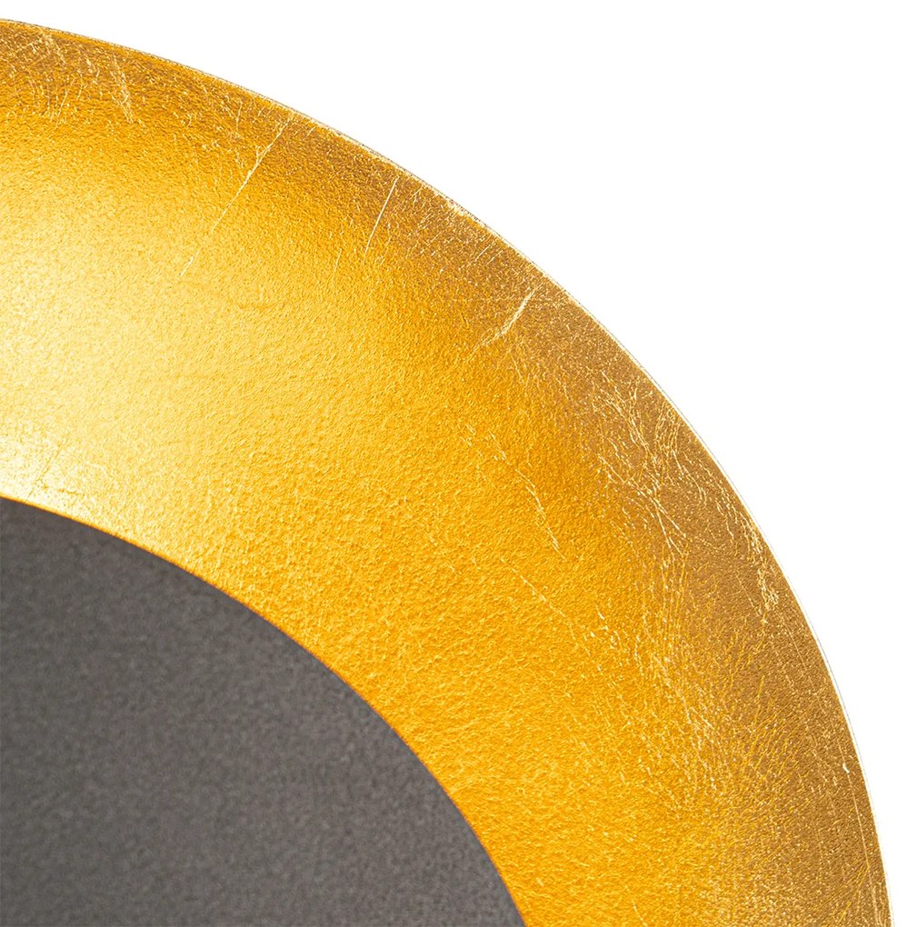 Applique da parete Art Déco nera con oro - Emilienne