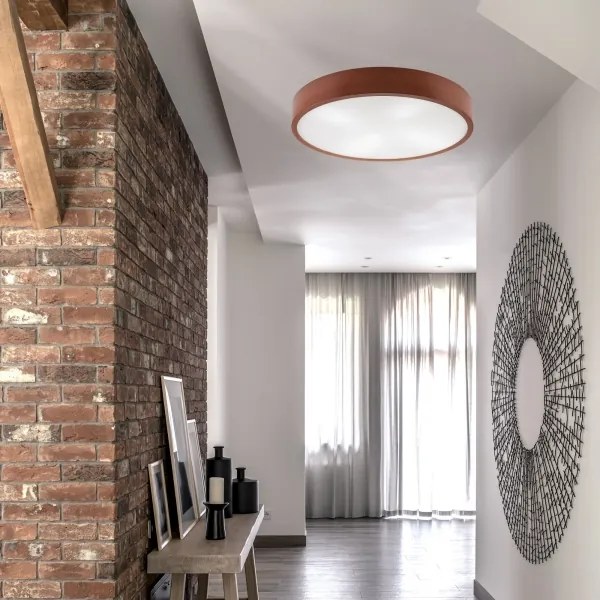 Plafoniera NATURAL 4xE27/60W/230V ø 57,5 cm pino/marrone