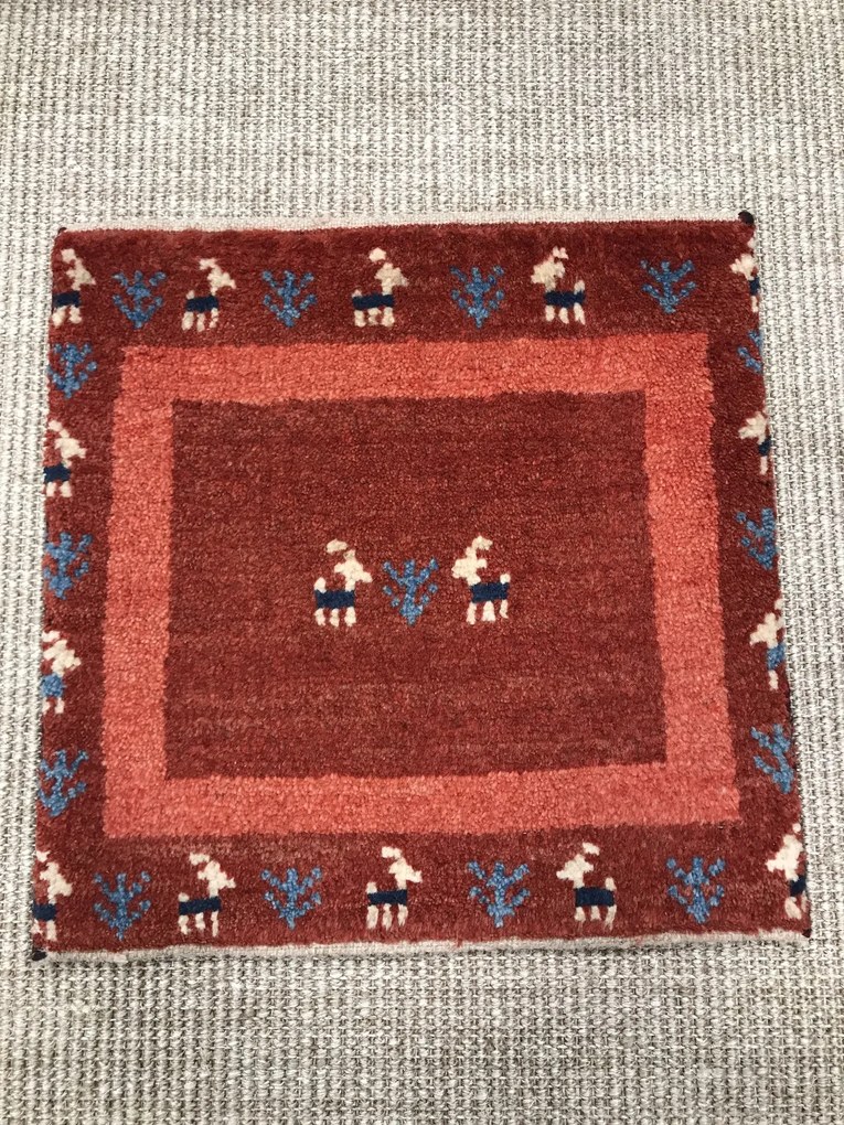 Gabbeh Tappeto persiano 40x40 Rosso (Iran) Annodato A Mano