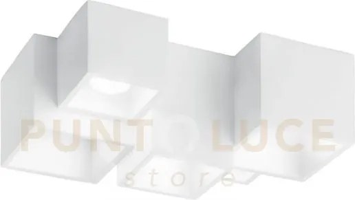 Plafoniera-faretto foster bianca 5 luci attacco gu10 37x24,8x 15cm ...