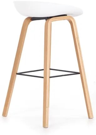 Sgabello 81x51 cm beige/bianco