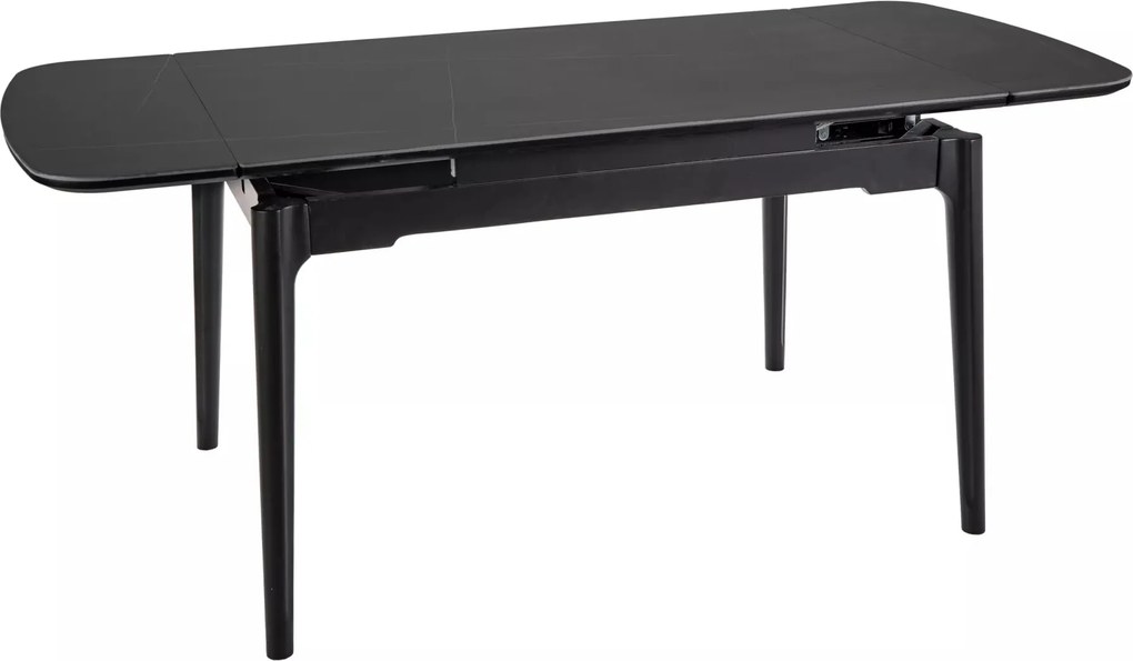 Tavolo Sento in ceramica nero opaco – 120/180x80x75 cm