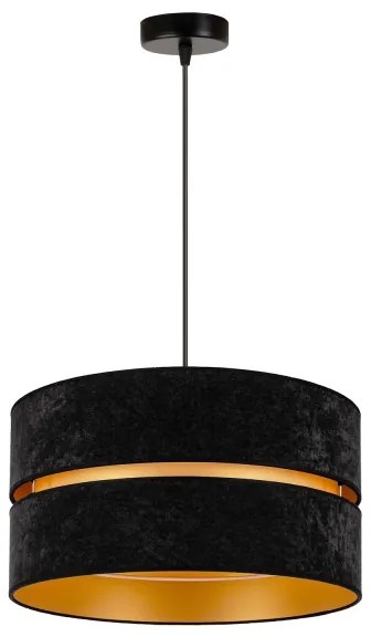 Duolla - Lampadario a sospensione con filo DUO 1xE27/15W/230V diametro 40 cm nero/oro