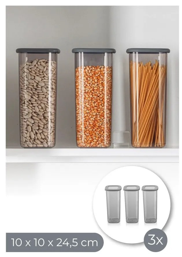 Dózy v sadě 3 ks na sypké potraviny Fresco – Hermia
