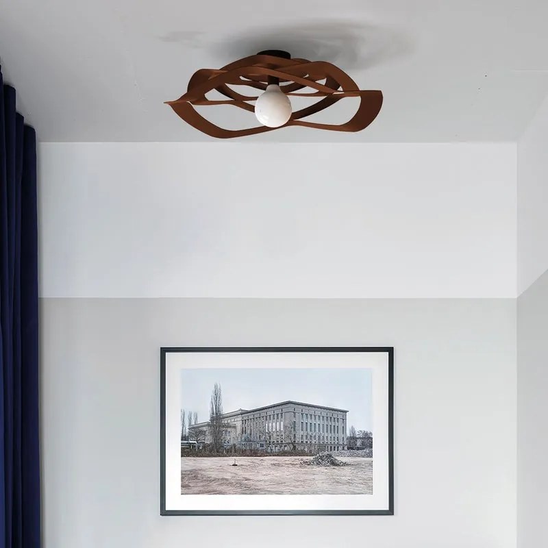 Plafoniera moderno Origami Ø 60 cm marrone IP20, 1XE27