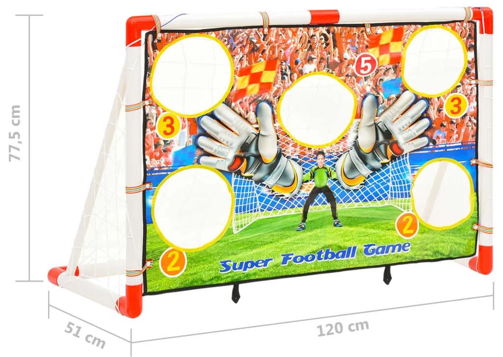 Set Porta da Calcio per Bambini con Pannello 120x51x77,5 cm