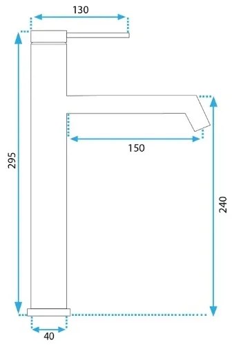 REA-B5320 - Miscelatore per lavabo FOSS 29,5 cm nero opaco