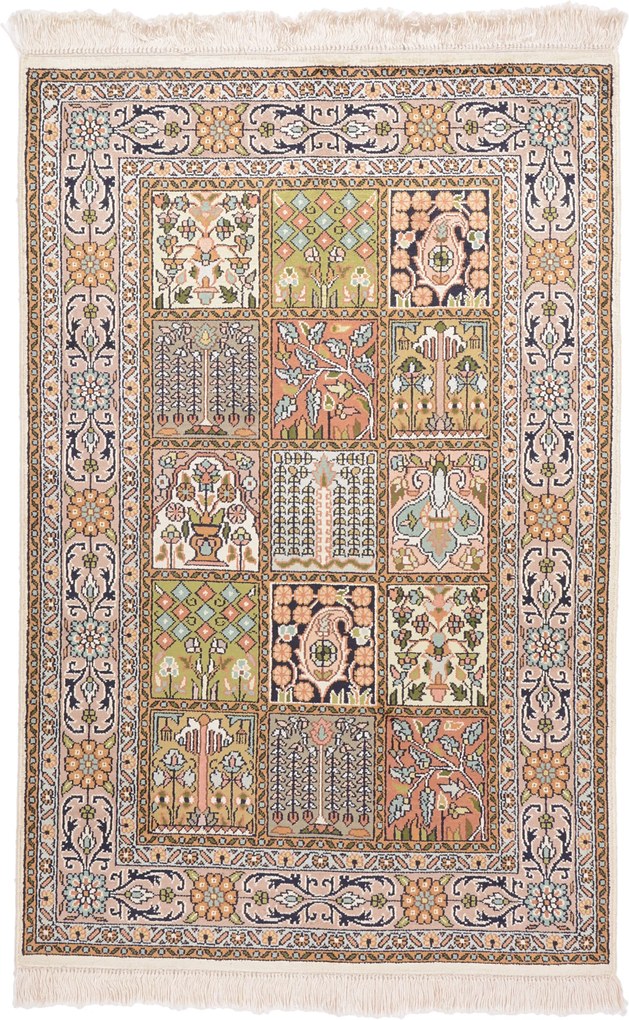 Cashmere Silk Tappeto 120x80 (Indian) Annodato A Mano