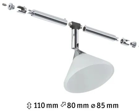 Paulmann 94138 - 1xGU4/10W Faretto per sistema a cavo COLMAR 12V cromato