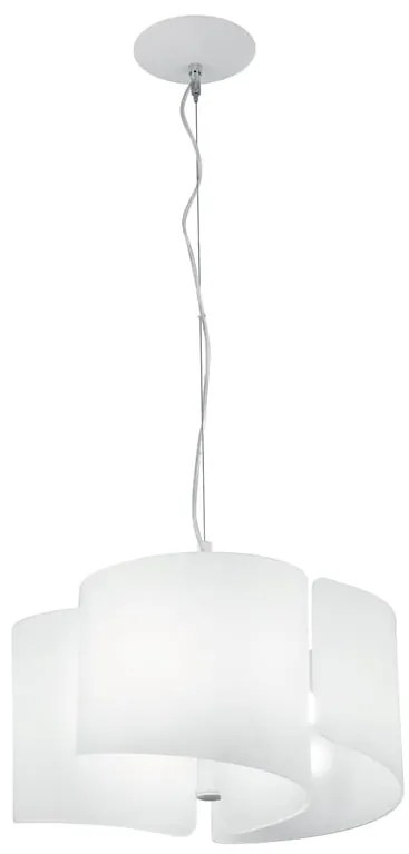 Lampadario Neoclassico Imagine grigio paralume bianco 3x E27 Ø47cm LUCE AMBIENTE DESIGN