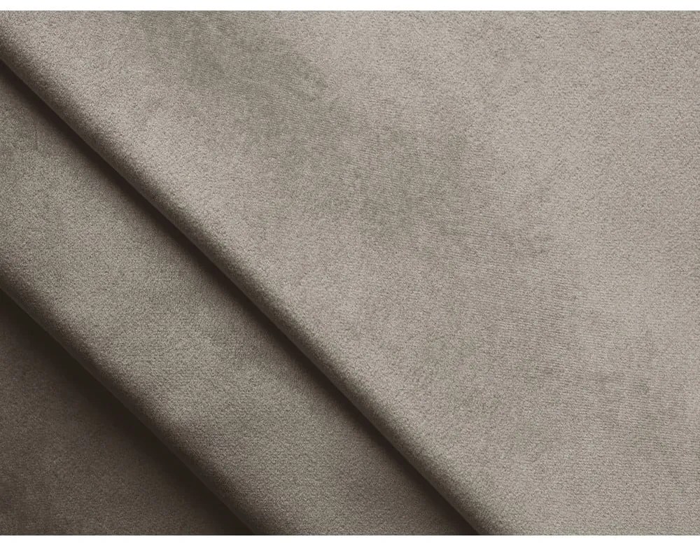 Divano angolare beige (con penisola a destra) con rivestimento in velluto Moana – Makamii