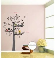 Sticker da Muro Tree con Mensole 90x150 cm Plastica