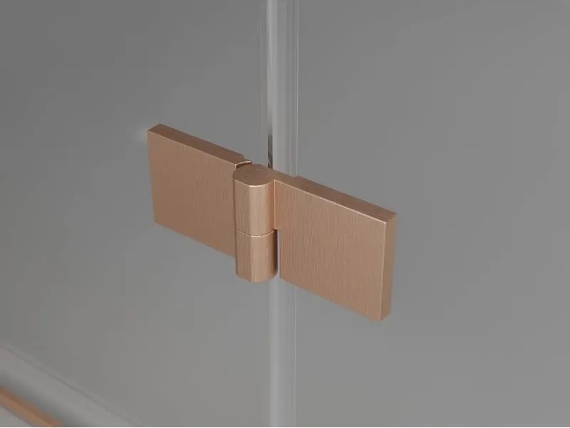 Mexen Mist-F Duo cabina doccia pieghevole 80 x 80 cm, trasparente, rame spazzolato - 8A6-080L-080P-65-00