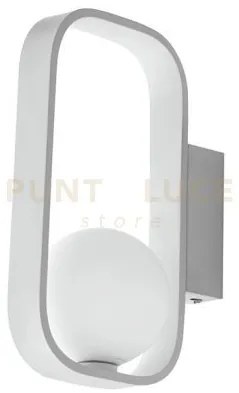 Applique a parete roxy bianca 1 luce attacco g9 15x10x24cm in allum...