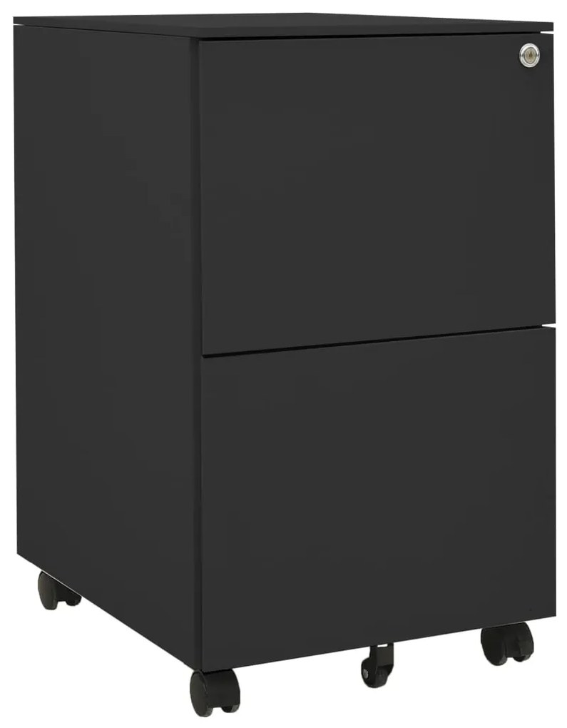 Schedario Mobile Antracite 39x45x67 Cm İn Acciaio /