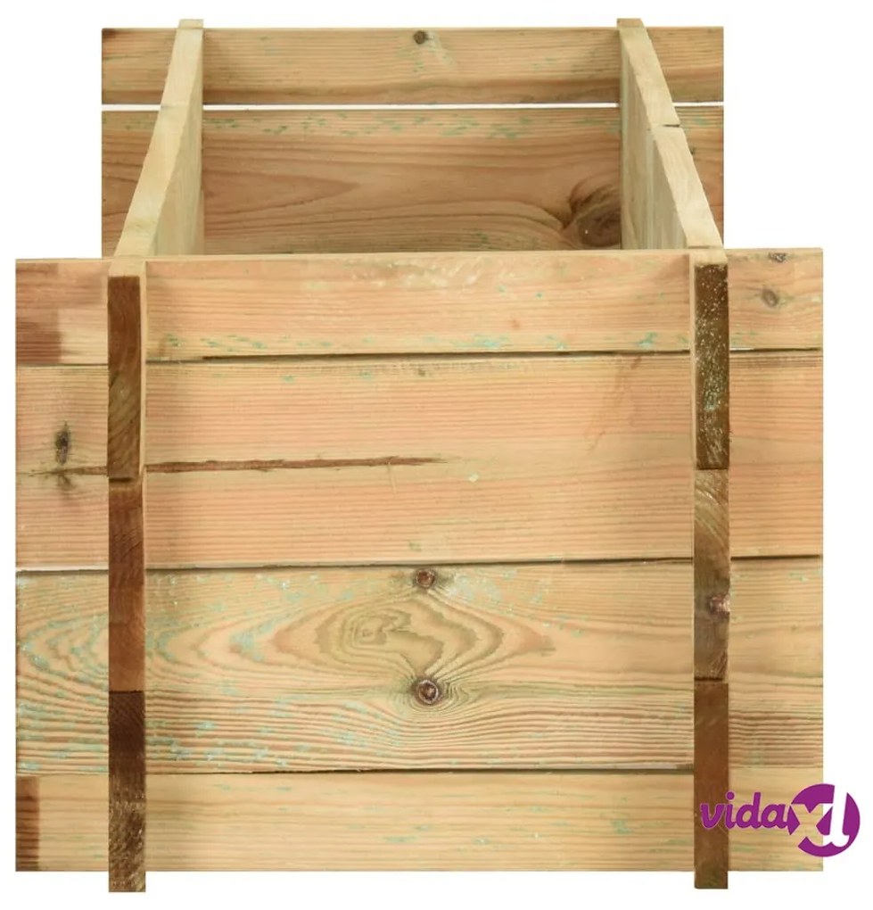 vidaXL Fioriera Giardino Letto Vegetale in Legno Impregnato 120 cm