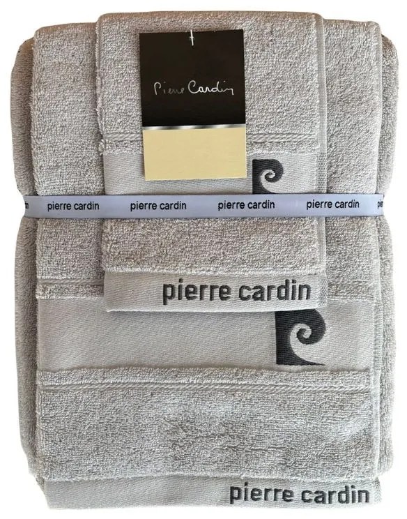 Set asciugamano bagno viso ospite telo Pierre Cardin Luxury  Colore Bianco