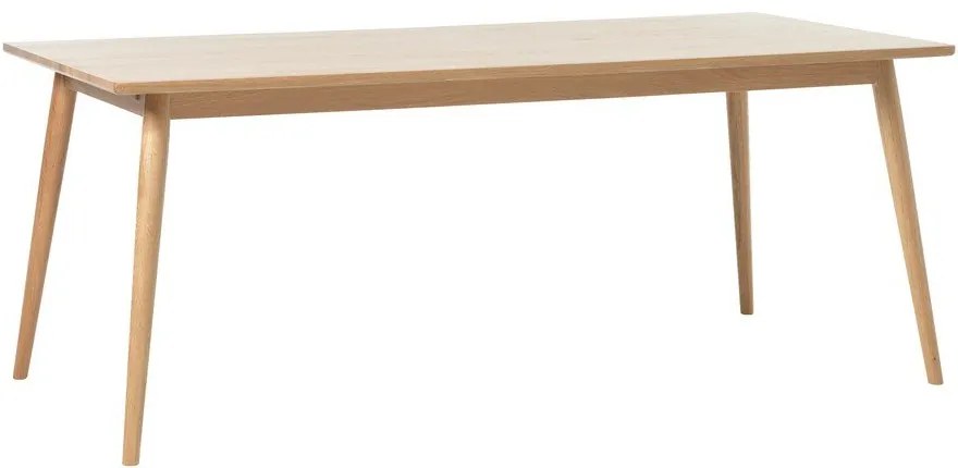 Tavolo da pranzo allungabile con piano effetto rovere in colore naturale 190x90 cm Barrali - Unique Furniture