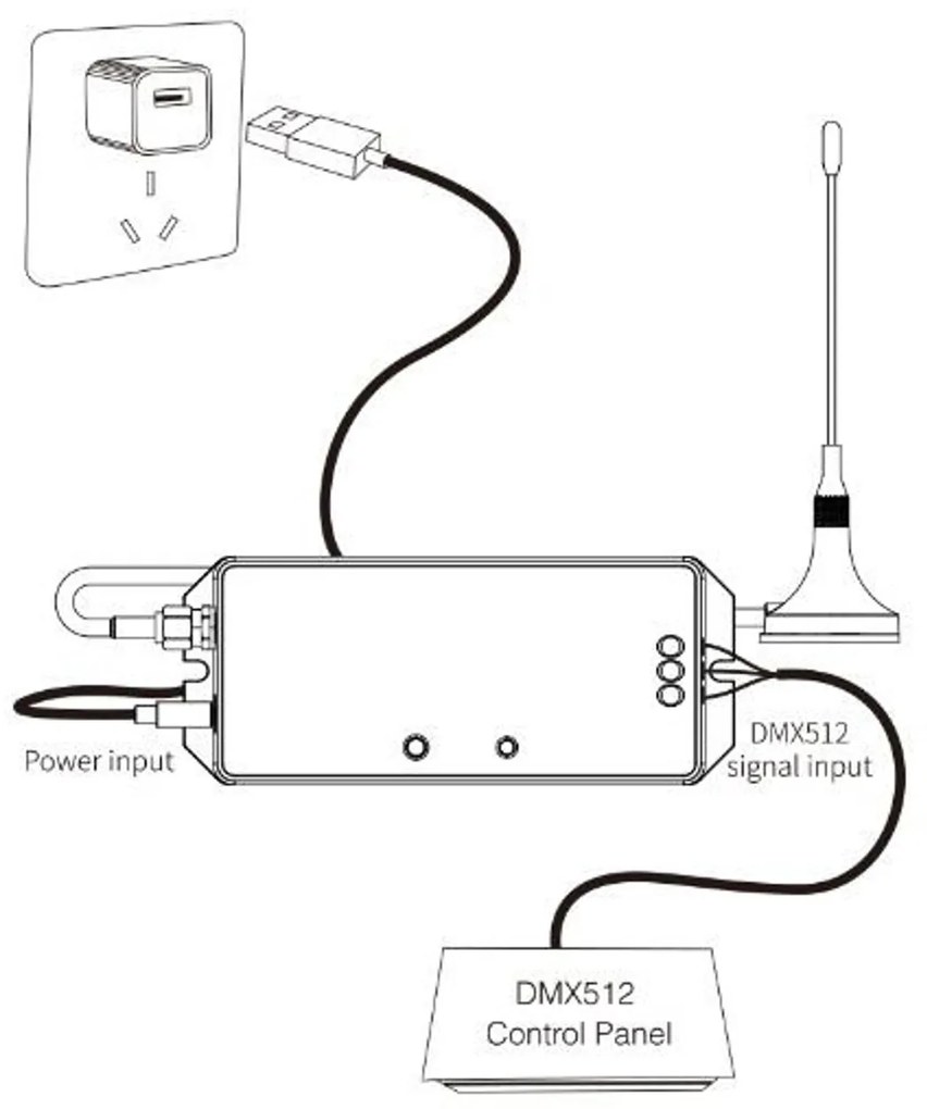 Gateway LoRa 433MHz per controllo da APP Google Home e Alexa DMX512