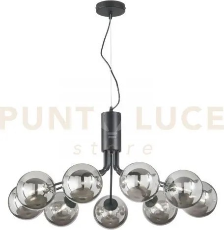 Lampadario a sospensione honey nera 9 luci attacco g9 83,4x41x161cm...