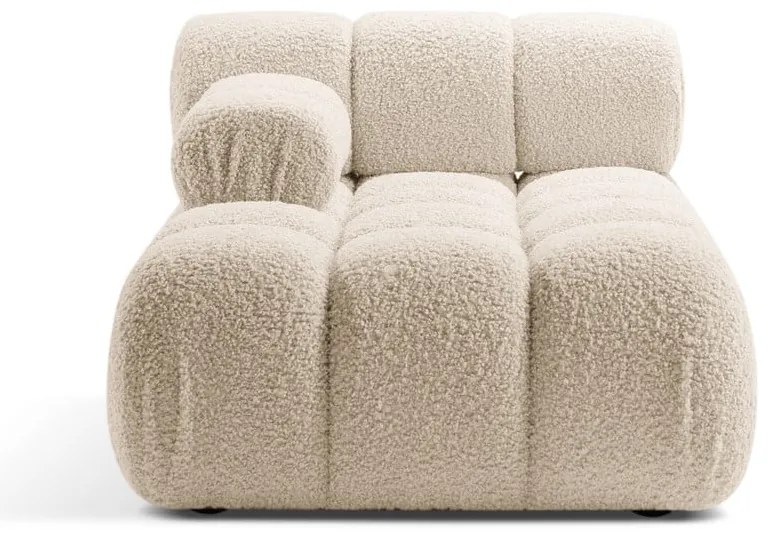 Modulo divano in bouclé beige (angolo sinistro) Bellis - Micadoni Home