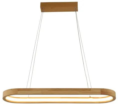 Brilagi - Lampadario LED a sospensione su cavo UMEA WOOD LED/30W/230V 70x20 cm legno di hevea