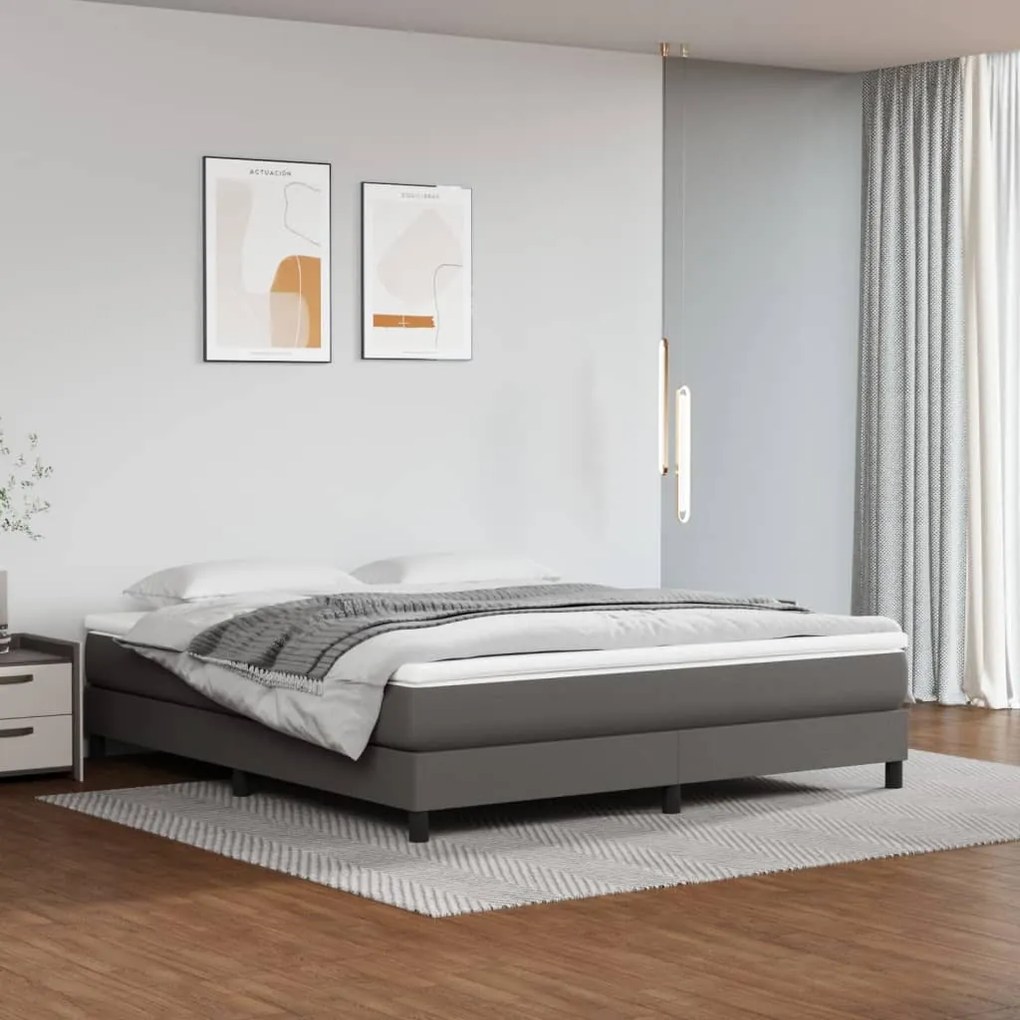 Materasso A Molle Grigio 180x200x20 Cm İn Similpelle /
